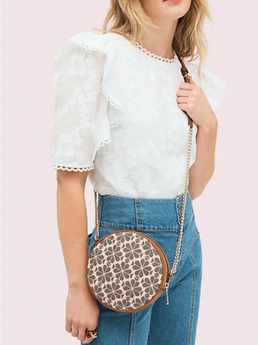 Kate Spade Spade Flower Jacquard Drum Medium Crossbody